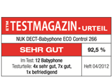 [Translate to South Africa:] Germany 2012: Very Good – NUK Babyphone ECO Control 266